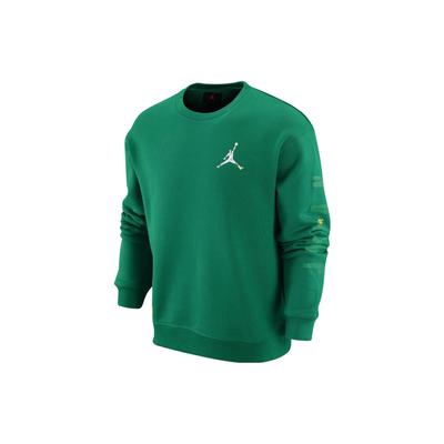 Solid Logo Pullover Sweatshirt Men Tops Green FB7658-365