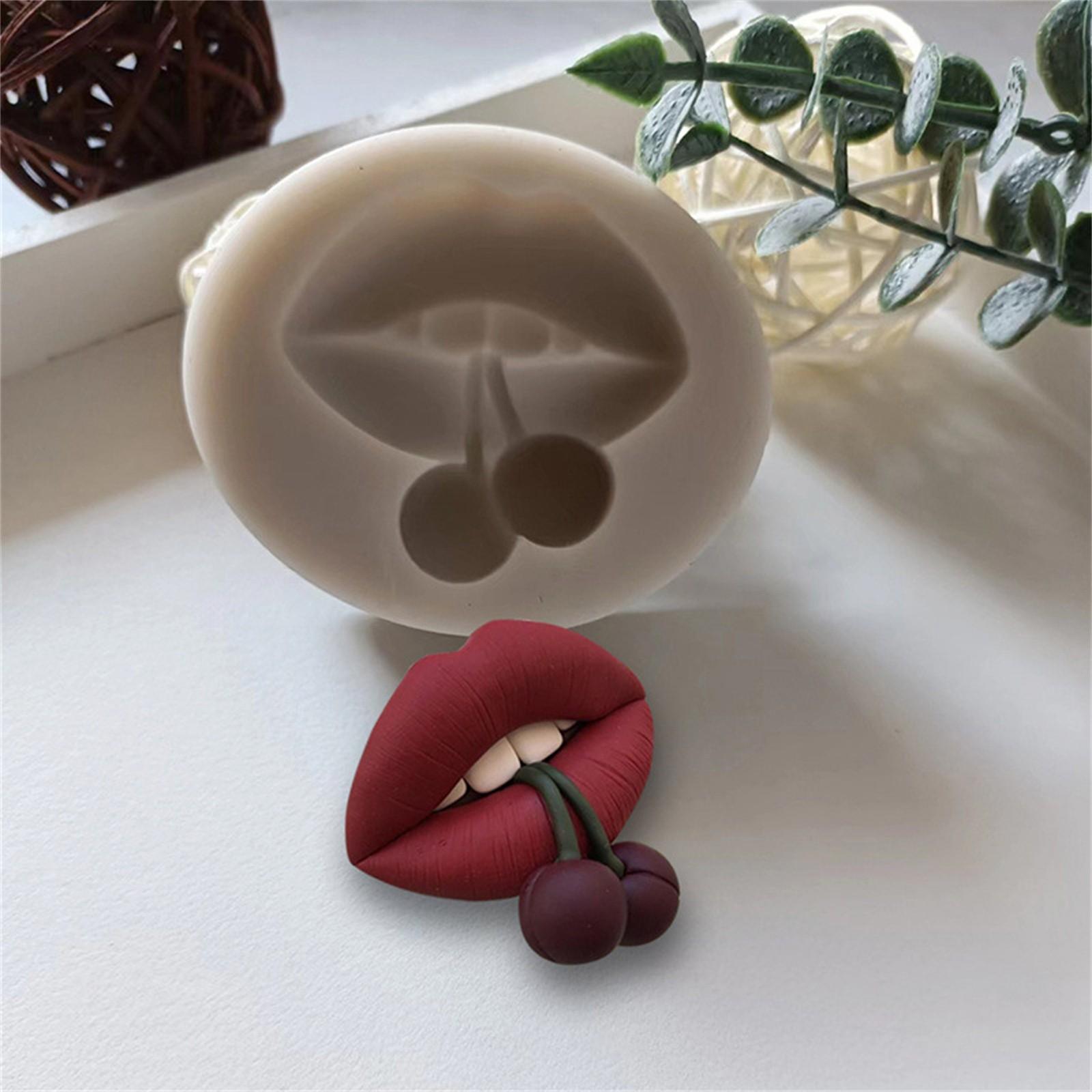 

Lip Red Raspberry Bullet День святого Валентина Силиконовая форма для сахарного ремесла Инструменты для смолы Инструменты для помадки для кексов One Size