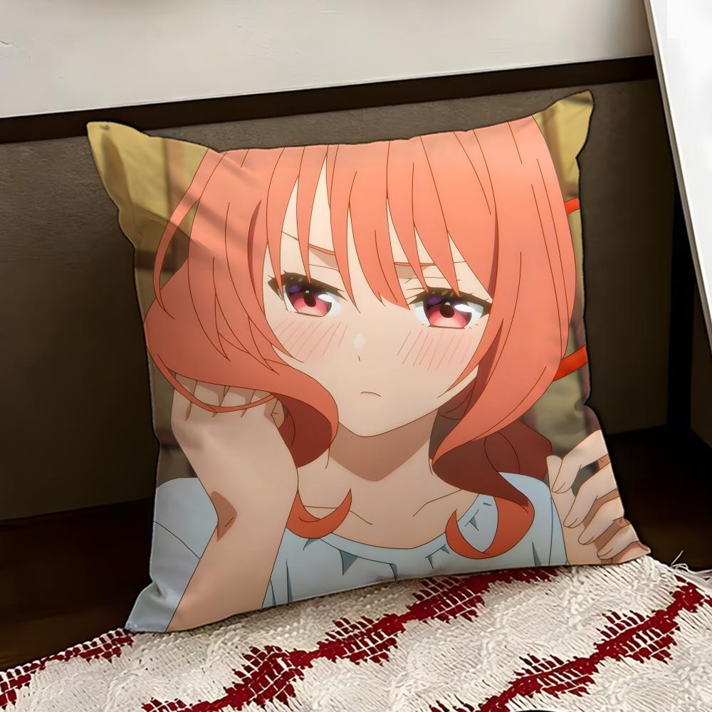 Animesan no enmusubi Cushion Cover Reversible Soft Durable Pillow Cover Home Car MultiScene Use for Daily Comfort
