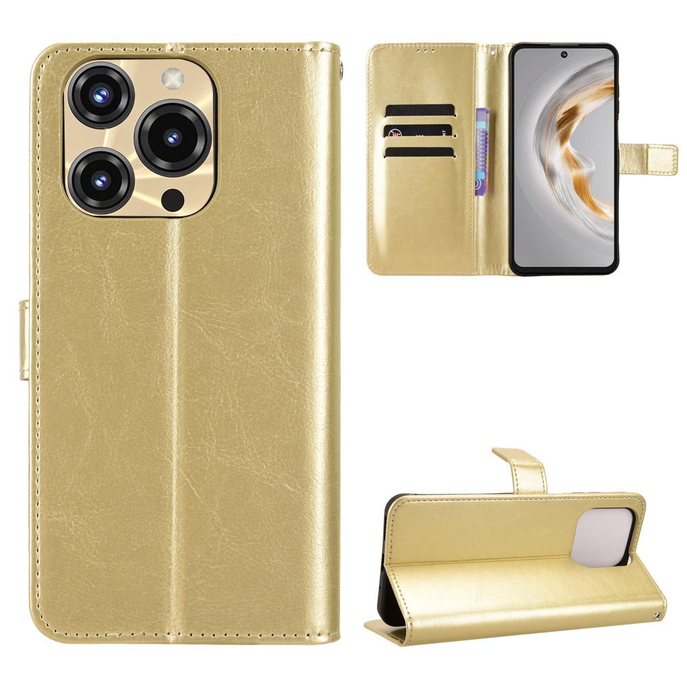 

Чехол-книжка для Oukitel C69 из искусственной кожи, полная защита корпуса [блокировка RFID], чехлы для телефонов for Oukitel C69 золотой