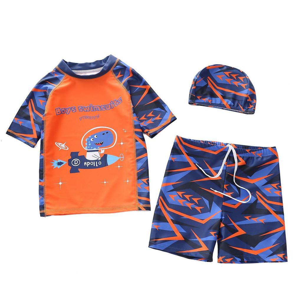 New Dinosaur & Shark Toddler Boys' Three-Piece Swimsuit Set