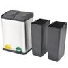 VidaXL Poubelle à ordures Acier inoxydable 36 L