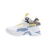 Men's shoes spring trendy brand versatile student casual leather surface sports running thick sole heightening little white dad trendy shoes non-slip