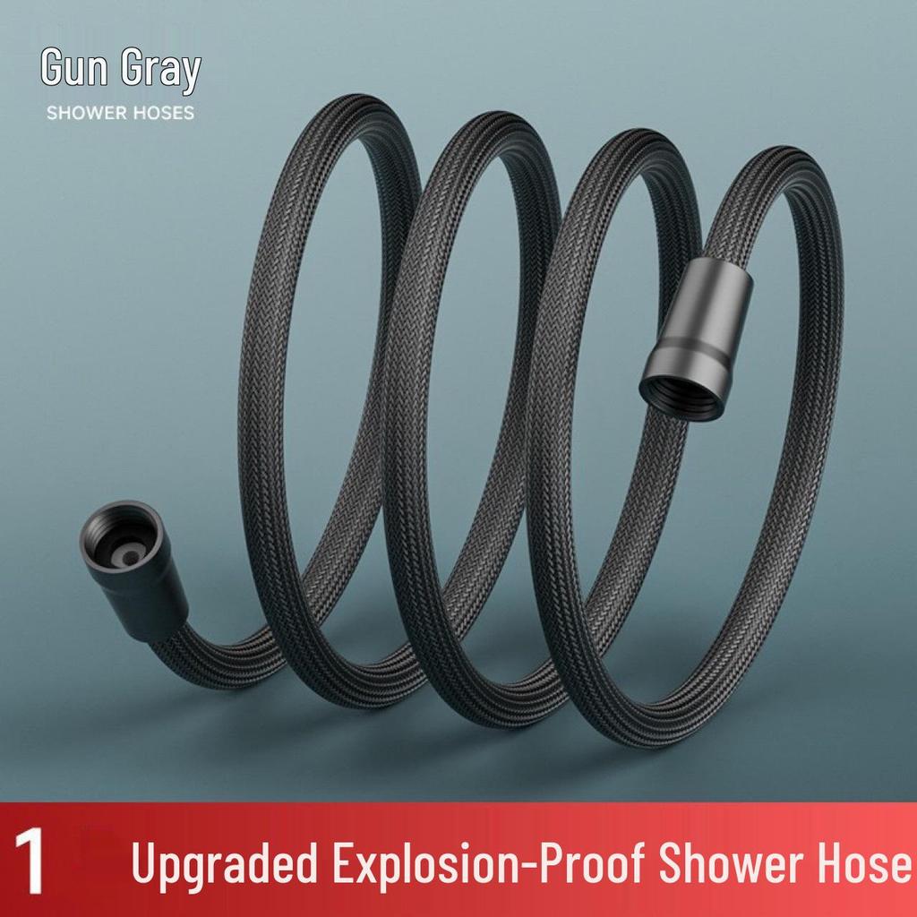 Universal Nylon Braided Anti-Tangle Shower Hose, High Flow, Hot/Cold, Explosion-Proof.
