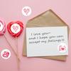 500 Sheets Per Roll - Valentine's Day Heart Stickers, Love Letters Greeting Cards Envelopes, Flower Bouquet Sealing Stickers