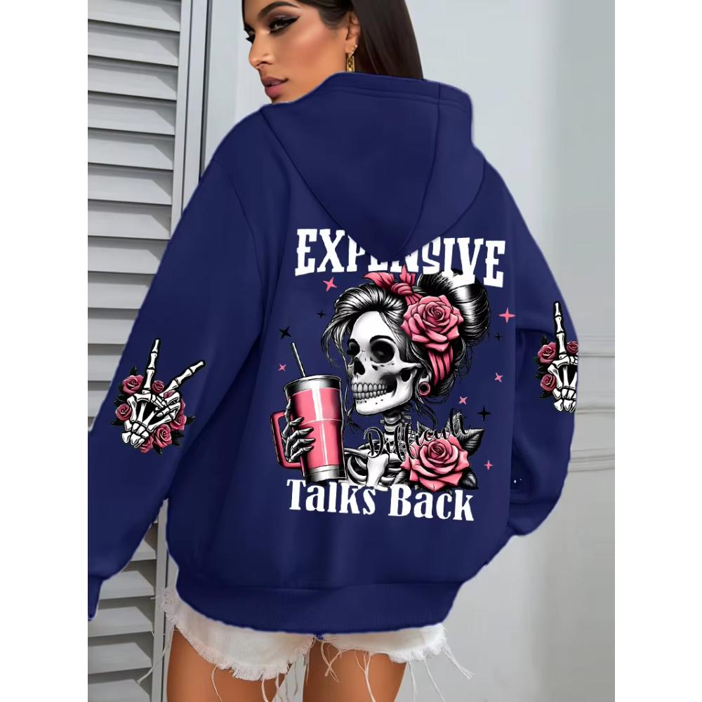 Women's Funny Simple Printed Hooded Sweatshirt Casual Comfortable Hoodies Sweatshirts Women’s