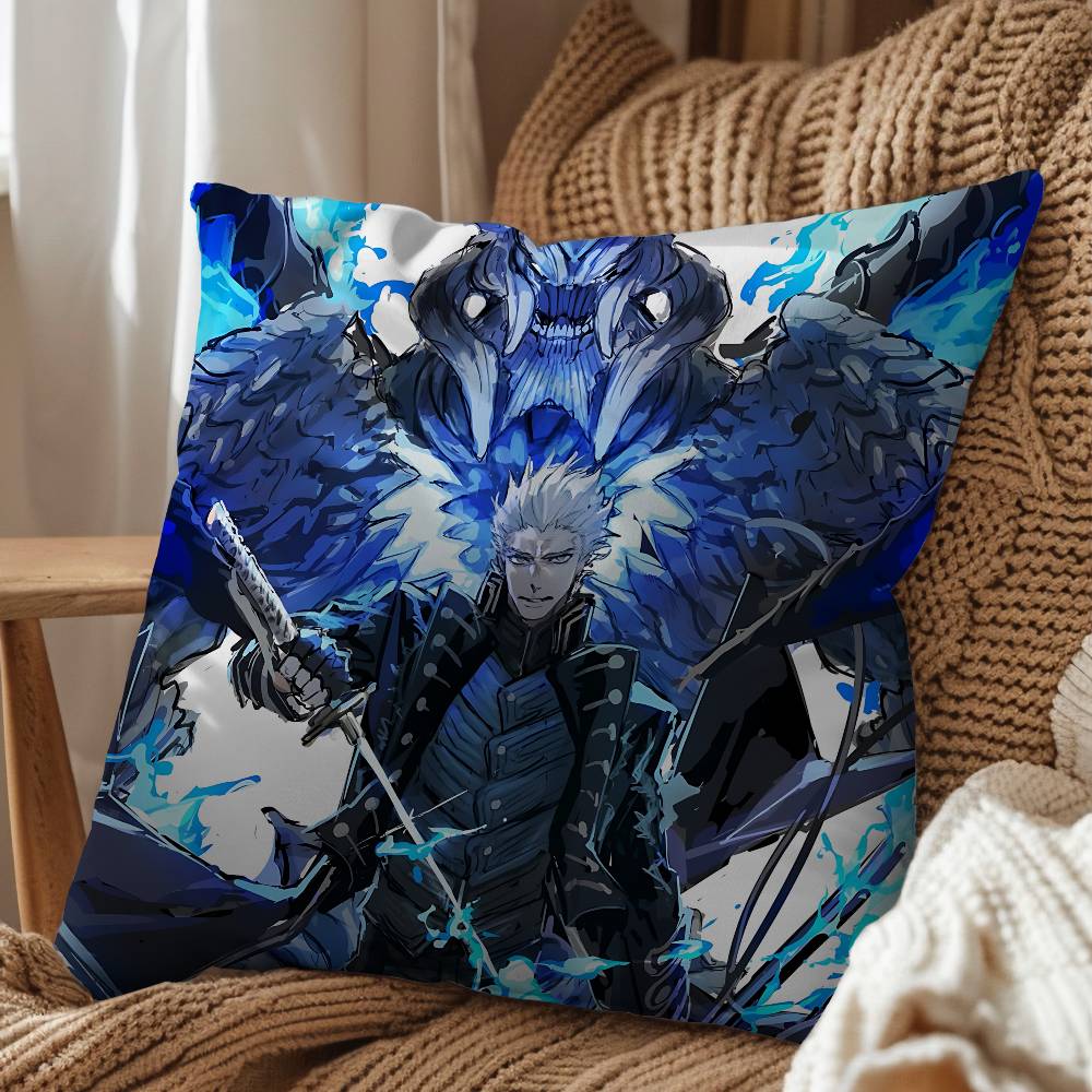 Power Vergil Game Devil May Cry Pillow Case Sofa Living Room Bedroom Headboard Backrest Cushion Square Cushion Nap Time