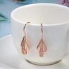 1 Water Pair Drop Glossy Golden Color Dangle Earrings For Women Zircon Wedding Fine Jewelry Vintage Long Earrings