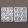 Christmas DIY Crystal Epoxy Mold Xmas Tree Snowflake Elk Pendant Keychain Listing Jewelry Silicone Mold Set Cookie Mold