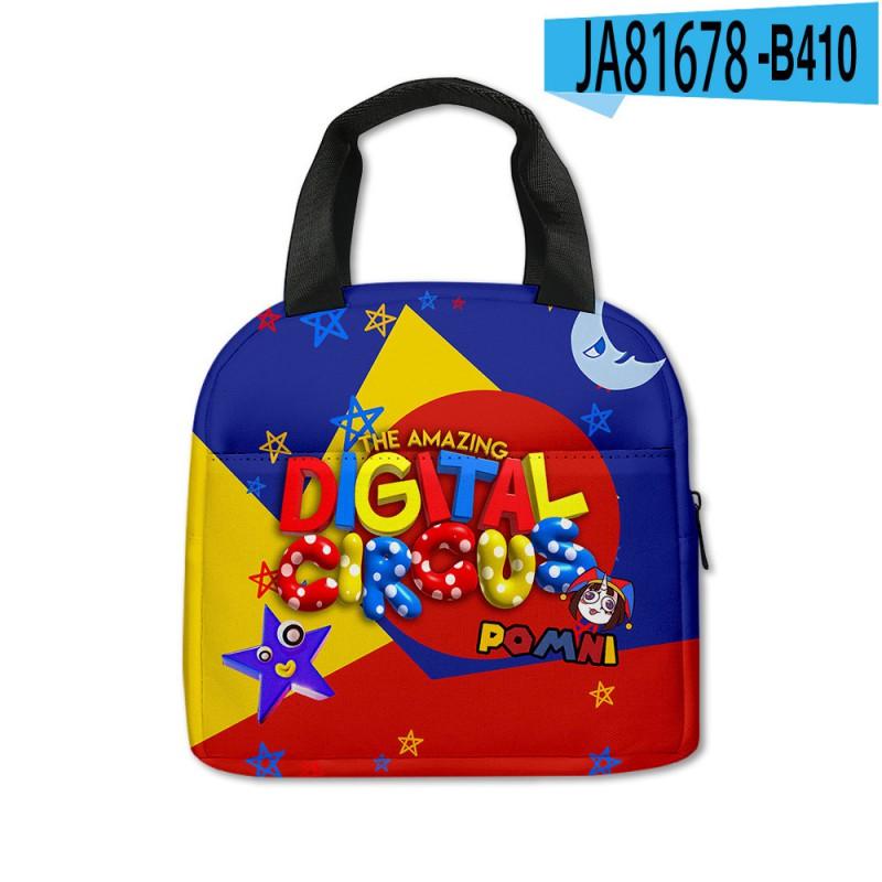 Kids Insulated Lunch Bag With Fun Digital Circus Design Preschool School Use