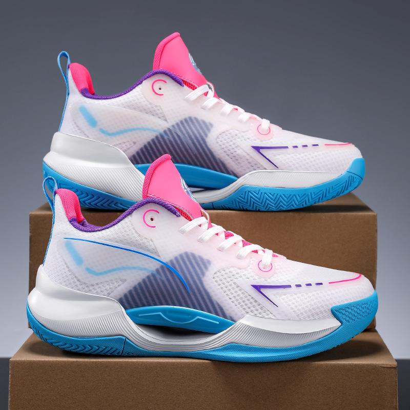 Teenager rutschfest, verschleißfest und stoßdämpfend echte Basketballschuhe, Herren- und Damen- ultraleicht und atmungsaktiv Studenten-Freizeit