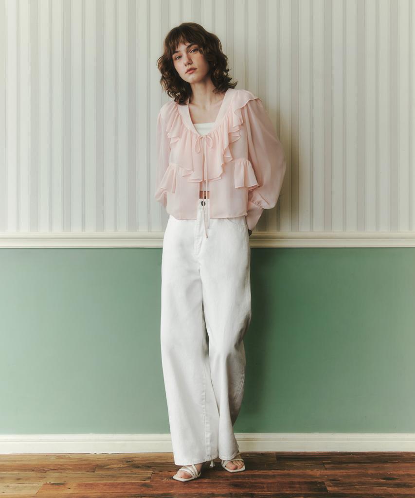 ZEROSTREET Barrel Denim Pants / White