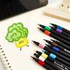 12/24/36pcs Soft Brush Tip Acrylic Marker Pens Vibrant Colors No Bleed Paint Markers for Canvas Rock Glass Fabric DIY Crafts