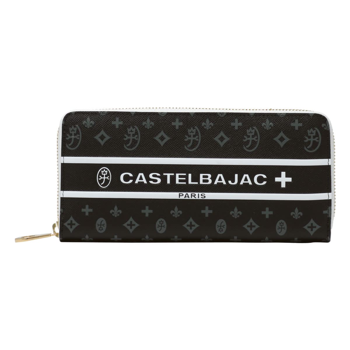 

Long Wallet Round Zipper Genuine Leather Bijou 097605 Monogram POP Cowhide Leather Black [Castelbajac] Men s [01]