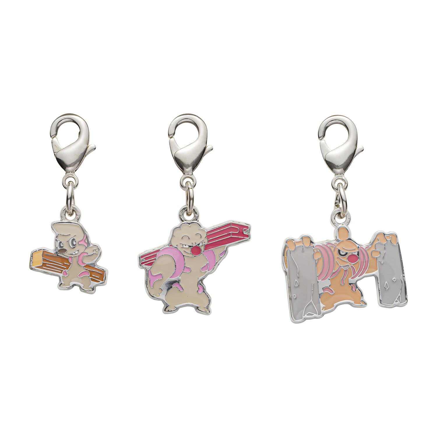 

[Pokemon] Pokemon Center National Pokedex Metal Charm Collection: Timburr, Gurdurr, Conkeldurr (#532, #533, #534)