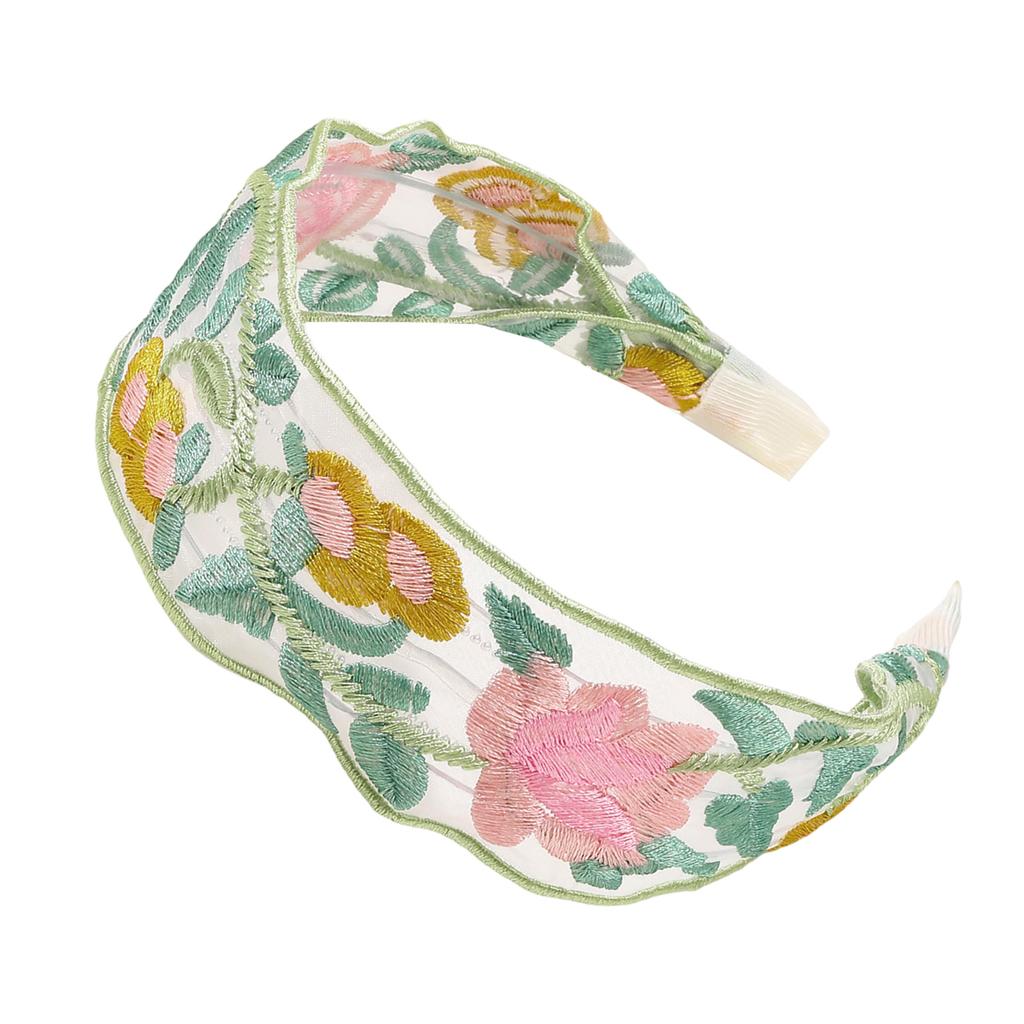 Elegant Embroider Flower Headband For Women Breathable New Chinese Styles Hairhoop For Vintage Styles and Everyday Use