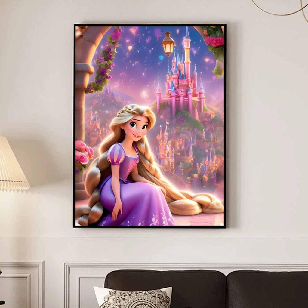 Full Round Diamond Painting Beautiful Princess Art Rhinestone Picture Mosaic DIY 5D Cross Stitch Embroidery Home Decoration