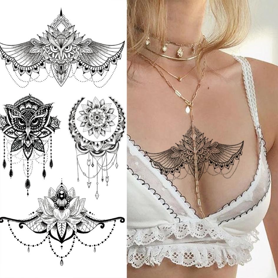 Adesivi per tatuaggi simbolo infinito per donne Versetto femminile Farfalla ECG Croce Tatuaggi temporanei infiniti Tatoo finto impermeabile