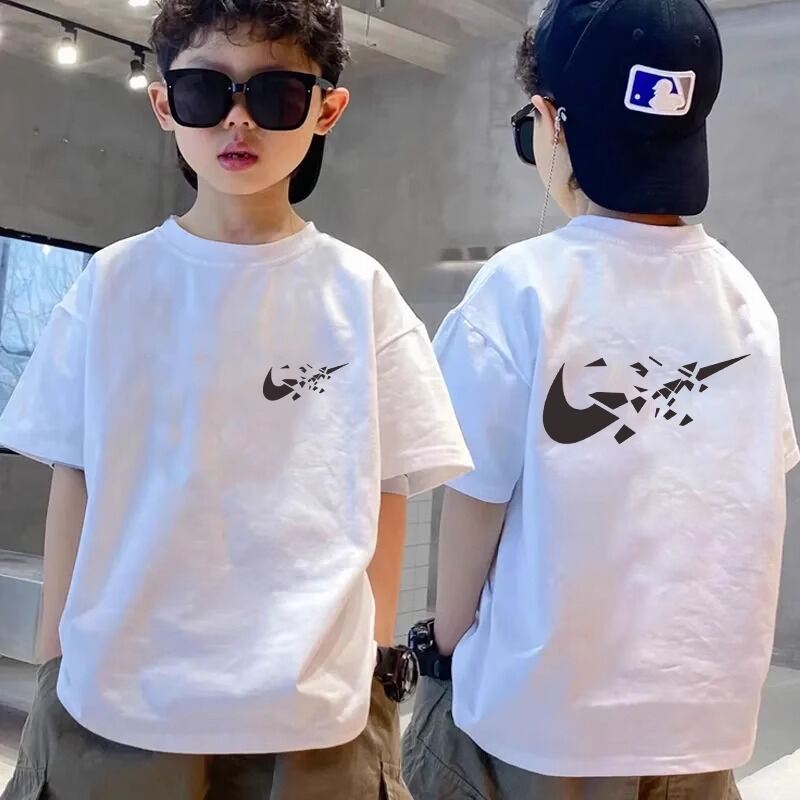 Short sleeved T-shirt, children's summer unisex, children's printed top