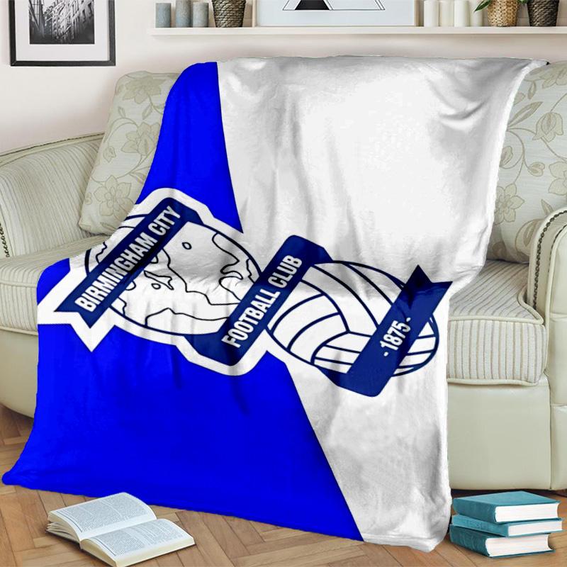 Birming-ham Football Club Printed Throws Blanket Soft Flannel Blankets for Couch Bed Gifts for Men Women Picnic Blanket Christmas Gifts
