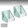 2Pack Shower Gel Holder, WallMounted, Adjustable, Plastic, NoDrill Grey
