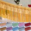 Wholesale 12M Long Fringe Polyester Yarn Gold Thread Tassel Lace Trim Ribbon Sew Latin Dress Garment Curtain DIY Accessories
