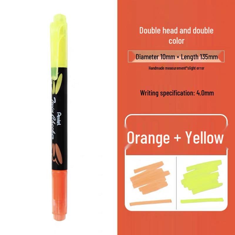Pentel SLW8 Dual-Tip Fluorescent Marker, Thick 4.0mm Tip