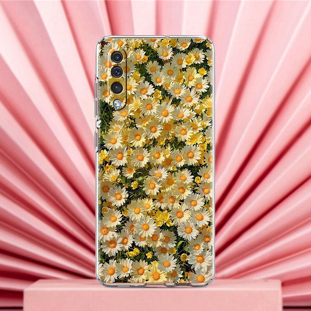 Phone Case For Samsung A56 A36 A26 A24 A16 A14 A12 A32 A50 A70 A22 A40 A34 A54 A42 A52 5G A04s A06 Cover Summer Colorful Flower
