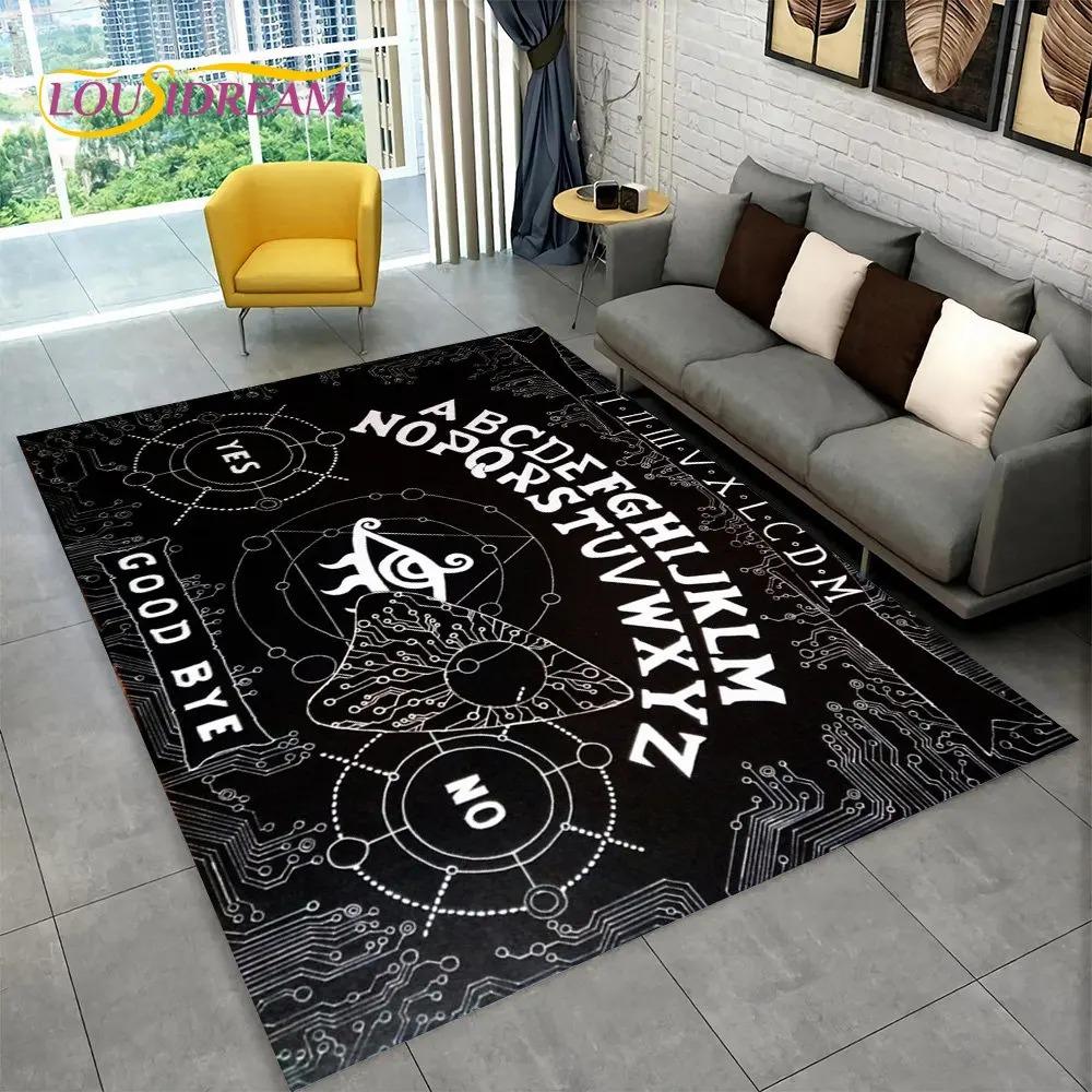 Ouija Tarot Witchcraft Gothic Mystical Carpet Living Room Bedroom Sofa Doormat Rug Non-slip Large Area Floor Mat Home Decoration
