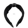 Original Korean Women's High Skull Top Wide Edge Knotted Headband for Face Washing