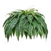 Artificial Ferns, 1270 Mm Fake Boston Fern Bush Plant with 96 Fronds, Large Faux Greenery for Indoor and Outdoor Decor, Silk & LDPE, Realistic for