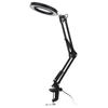 LED Clamp Light with 5X Magnifier Adjustable Brightness Workbench Lamp for Industrial Repair