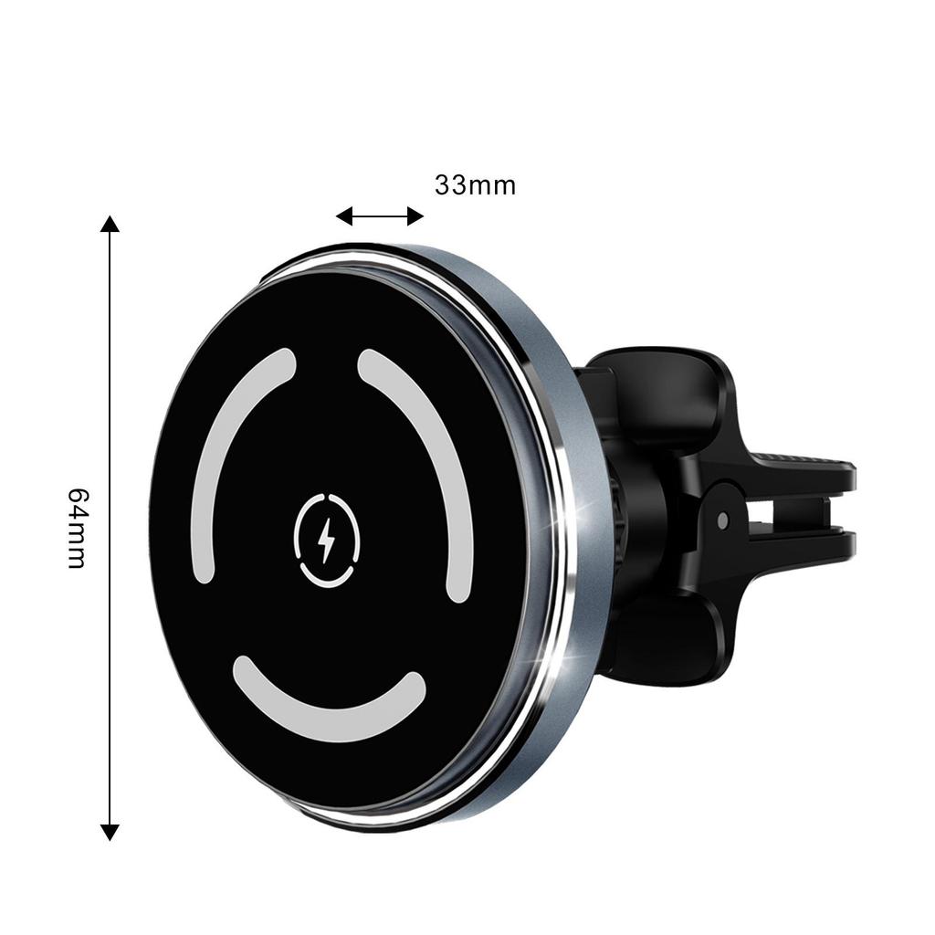 15W MagSafe Magnetic Car Charger & Phone Holder - Fast Wireless Air Vent Charger