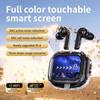 Wireless Bluetooth-compatible Earphones Intelligent Touch Color LCD Screen TWS Earbuds HIFI Noise Reduction Stereo Earphones