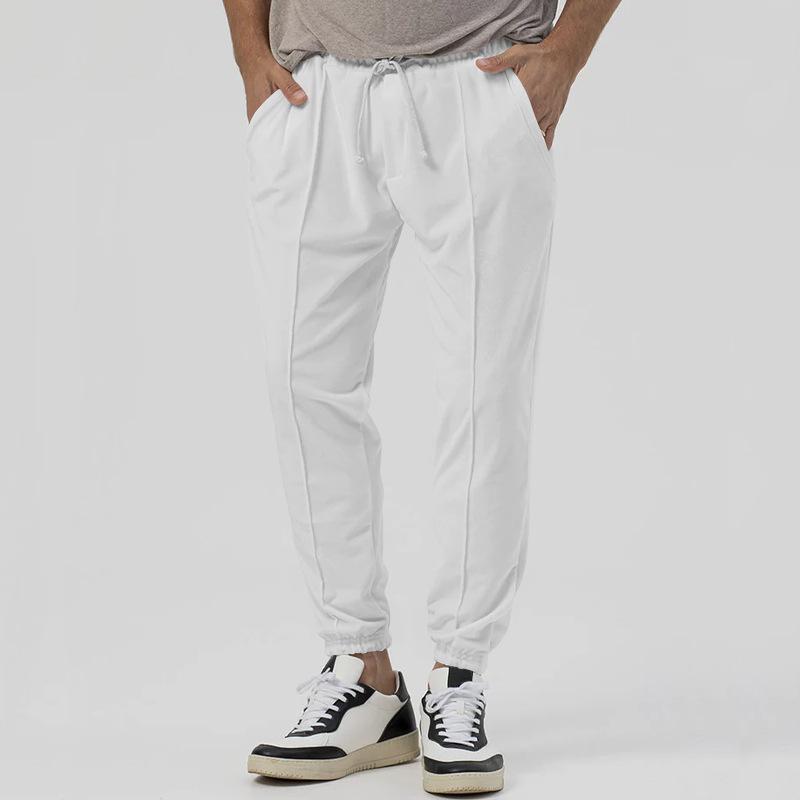 New Sports Trousers Men's Autumn and Winter Solid Colour Casual Trousers Guard Trousers Loose Drawstring Trousers Trend
