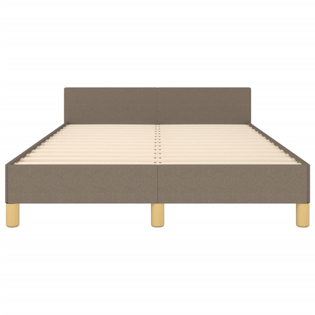 Vidaxl Bed Frame Without Mattress, Taupe, 120X200 Cm, Upholstered