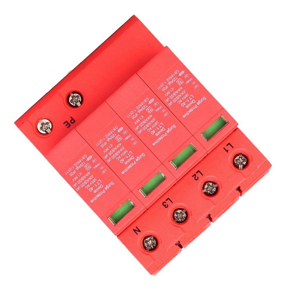 4P House Arrester Device 385V Power Transient Protector Durable Low Voltage Arrester  House
