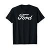 Ford Official Licensed White Script Logo T-Shirt, Classic Graphic Tee for Car Enthusiasts & Ford Fans