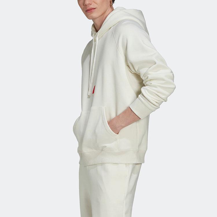Adidas New Fleece Hoodie Casual Daily Sweatshirt Men Off-White HG2073