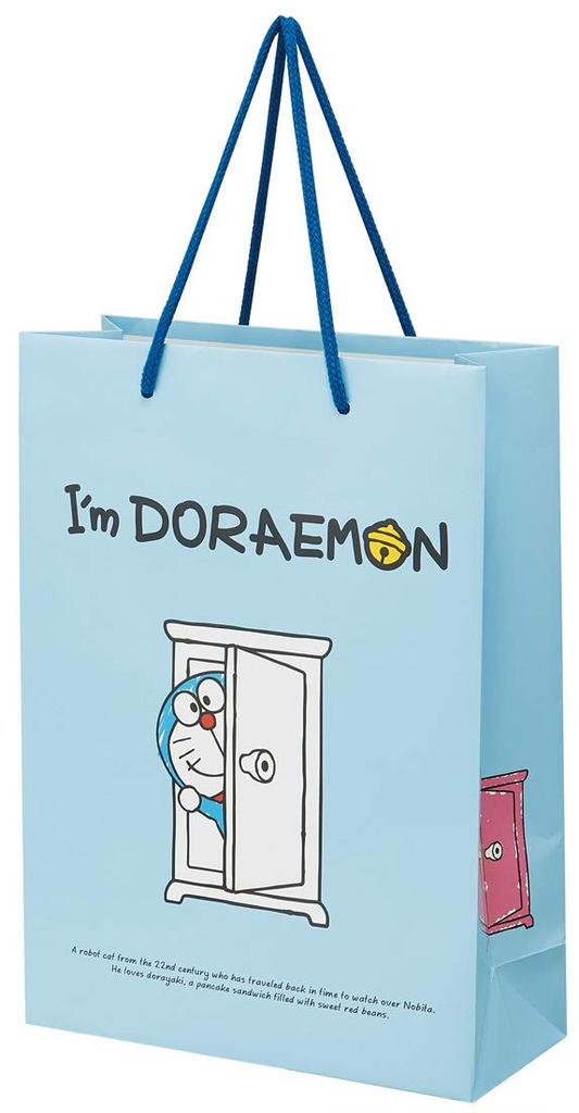 Skater Paper Tote with Sanrio PABG3 Bag, Large, Handle, "I'm Doraemon" Design,