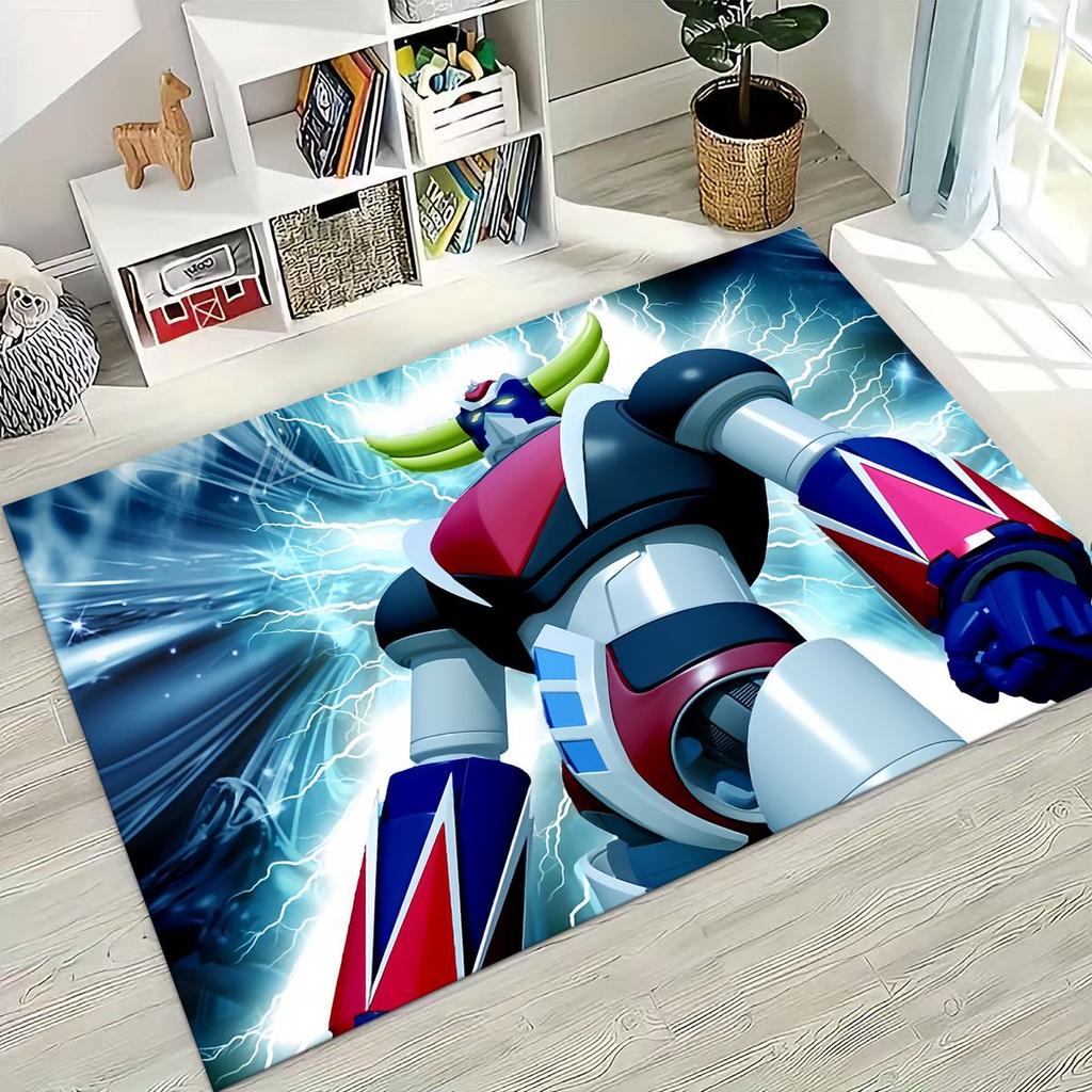 2026 New UFO Robot Grendizer U Cartoon Rug for Bedroom Living Room Sofa Home Doormat Decor,Large Kids Play Non-slip Floor Mat