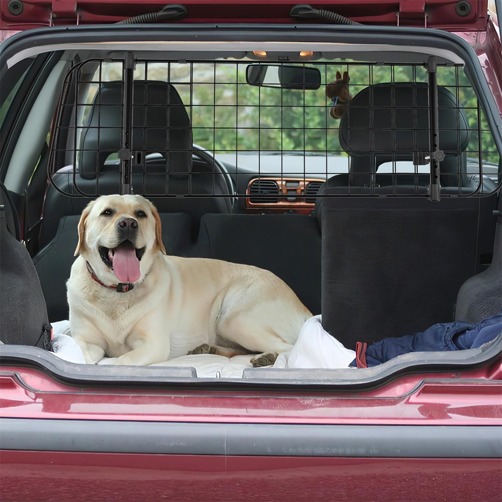 

Автомобильная охрана для собак 12 дюймов, Автомобильная защитная решетка с регулируемой шириной, Перегородка багажника для собак, Защитная решетка для собак с ремнем безопасности, Автомобильная сетка для собак, Автомобильная охрана One Size чёрный