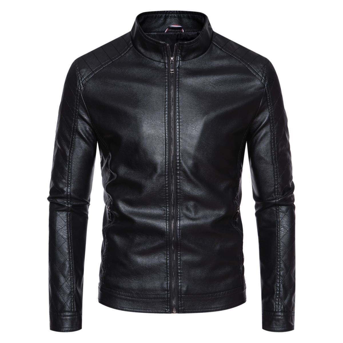 

Осенние и зимние кожаные куртки для мужчин, новые осенние мотоциклетные куртки для мужчин, воротник-стойка, узкие деловые повседневные куртки для мужчин 4XL