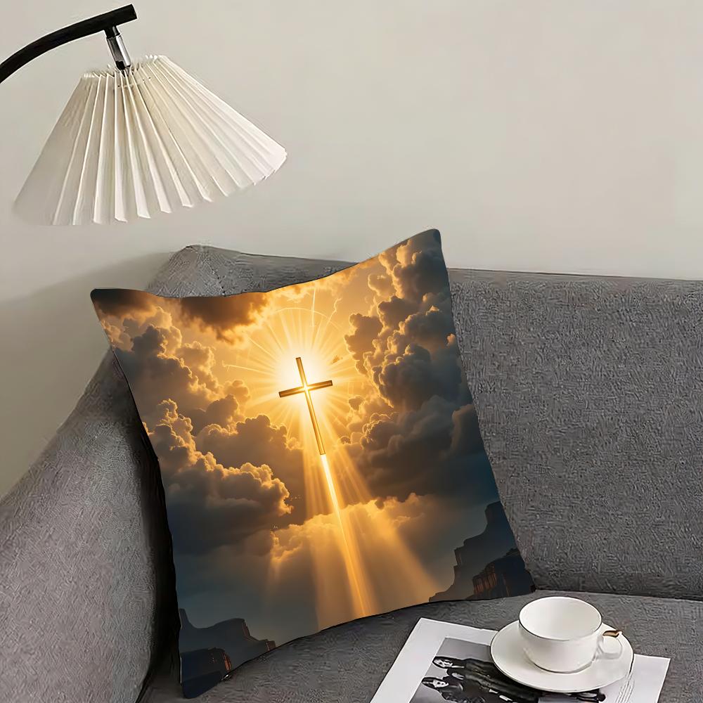 Cross Hot Cushion Cover Pillowcase Ultra Soft Skin Friendly Fabric Cloud Like Comfort Concealed Zipper