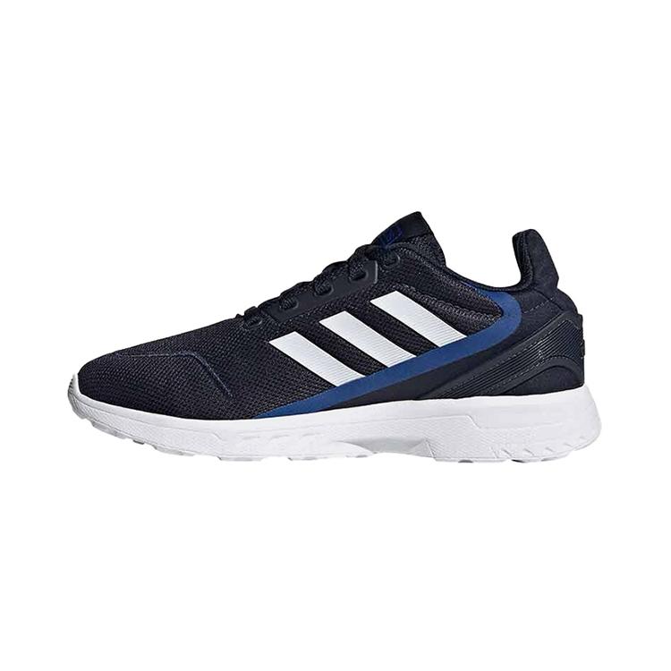 Adidas Neo Runfalcon ZedRunning  Black Blue  Fabric Comfortable Low top Kids  Running Shoes Dark Blue FV9600 28