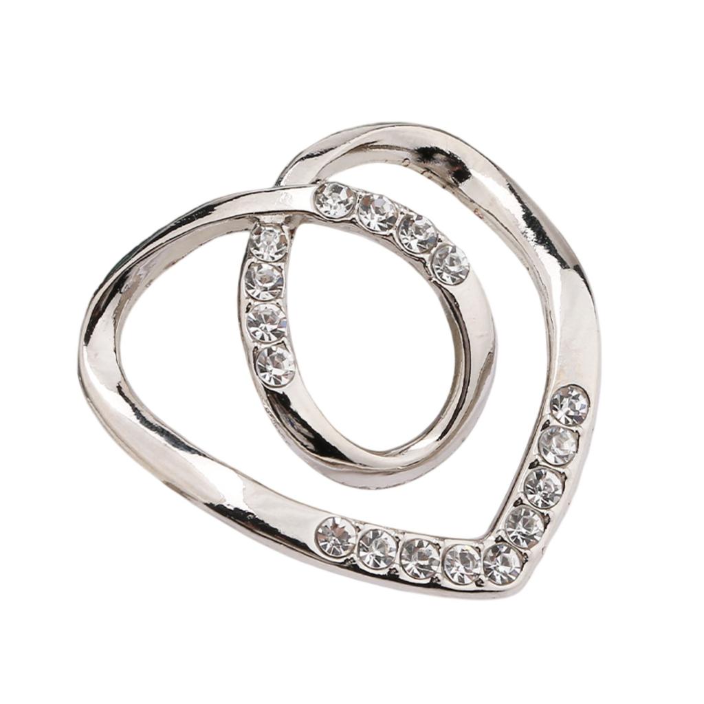 Neue Mode Ecke Saum Taille Verknotet Broschen Kristall Perle Metall Hijab Schal Ring Taste Hemd T-shirt Feste Schnalle Zubehör