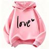 Kinder Kapuzenpullover mit Herzaufdruck Lässiger Süßer Mode Hoody für Jungen und Mädchen Geeignet für Herbst und Frühling