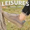 Running Sneakers Male Non-slip Thick Sole Sports Men Shoes Fashion Outdoor Fitness Shoe Solid Color Sewing Casual Sneaker 2024