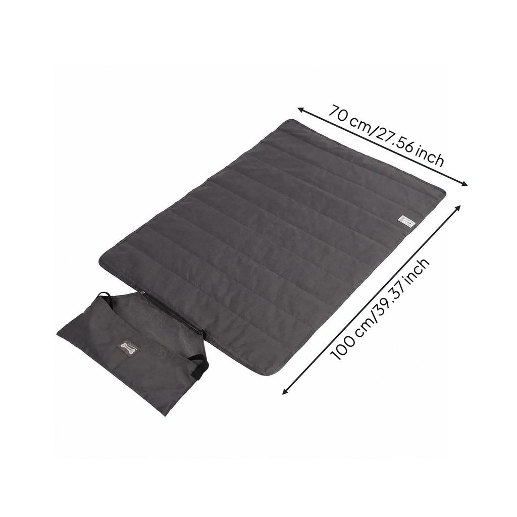 Travel Dog Mat with Zippered Fold Construction Long-Lasting for Camping