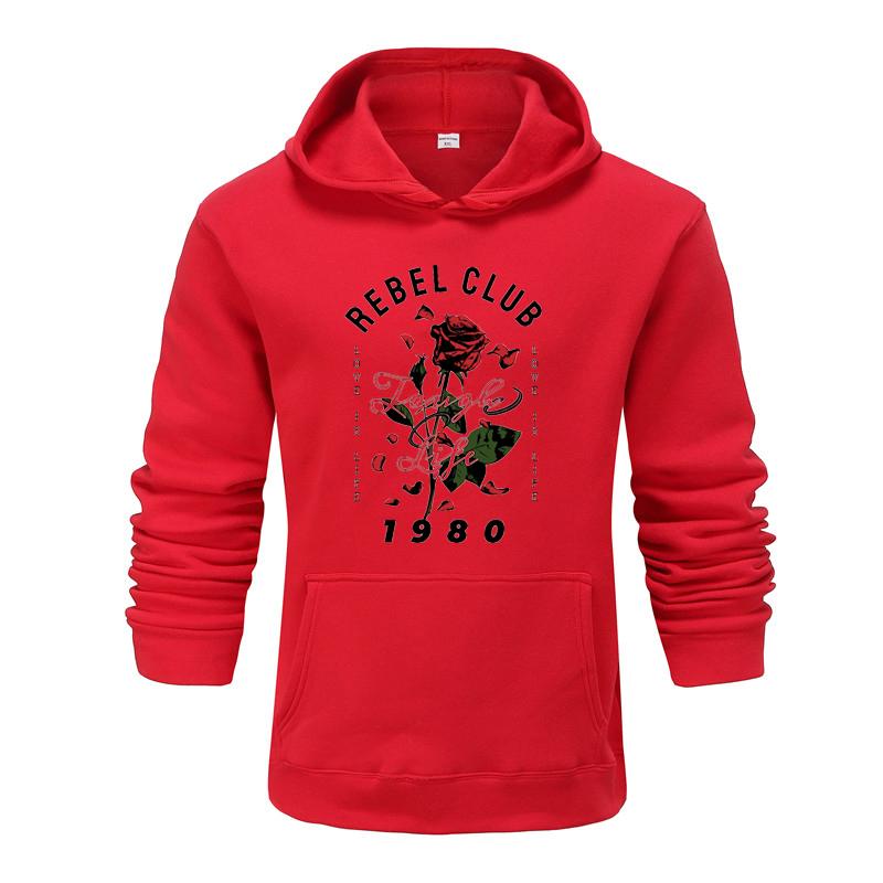 Autumn and Winter New Personalized 1980 Flower Printed Clothing Men and Women Hoodie Lovers Pullover Jogging Sports Hoodie
